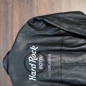 Hard Rock Hotel Men's Size Medium Orlando Black Leather Jacket